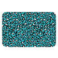 Turquoise Leopard Print Indoor Door Mat