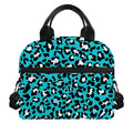 Turquoise Leopard Print Insulated Lunch Bag