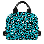 Turquoise Leopard Print Insulated Lunch Bag