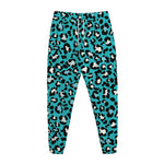 Turquoise Leopard Print Jogger Pants