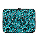 Turquoise Leopard Print Laptop Sleeve