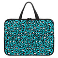 Turquoise Leopard Print Laptop Sleeve With Handle