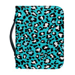 Turquoise Leopard Print Leather Bible Cover
