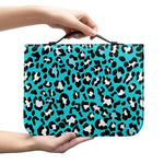 Turquoise Leopard Print Leather Bible Cover