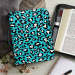 Turquoise Leopard Print Leather Bible Cover