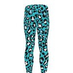 Turquoise Leopard Print Men's leggings