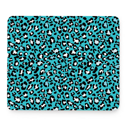 Turquoise Leopard Print Mouse Pad
