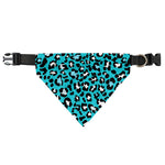 Turquoise Leopard Print Over The Collar Dog Bandana