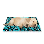 Turquoise Leopard Print Pet Cooling Mat Cover