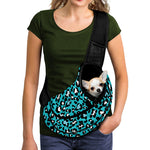 Turquoise Leopard Print Pet Sling Carrier