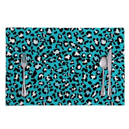 Turquoise Leopard Print Placemat