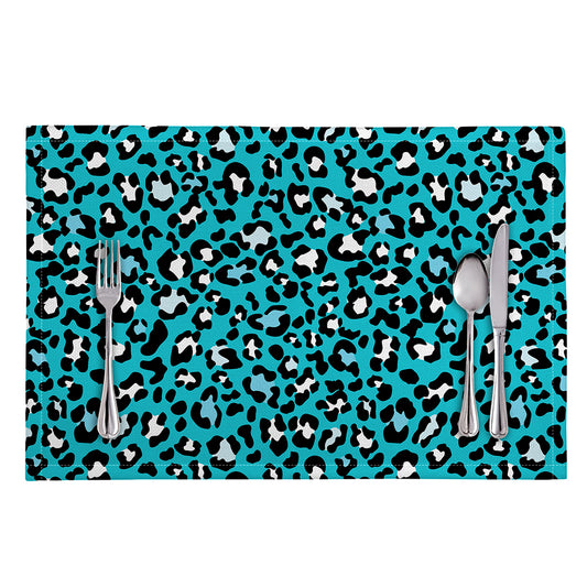 Turquoise Leopard Print Placemat