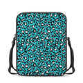 Turquoise Leopard Print Rectangular Crossbody Bag