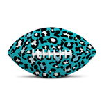 Turquoise Leopard Print Rugby Ball