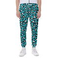 Turquoise Leopard Print Joggers