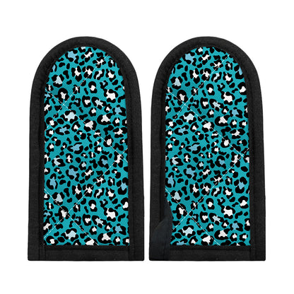 Turquoise Leopard Print Skillet Handle Cover