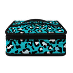 Turquoise Leopard Print Small Lunch Bag