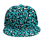 Turquoise Leopard Print Snapback Cap