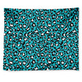 Turquoise Leopard Print Tapestry