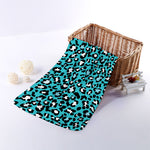 Turquoise Leopard Print Towel