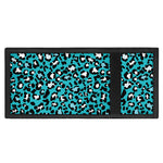 Turquoise Leopard Print Trifold Wallet