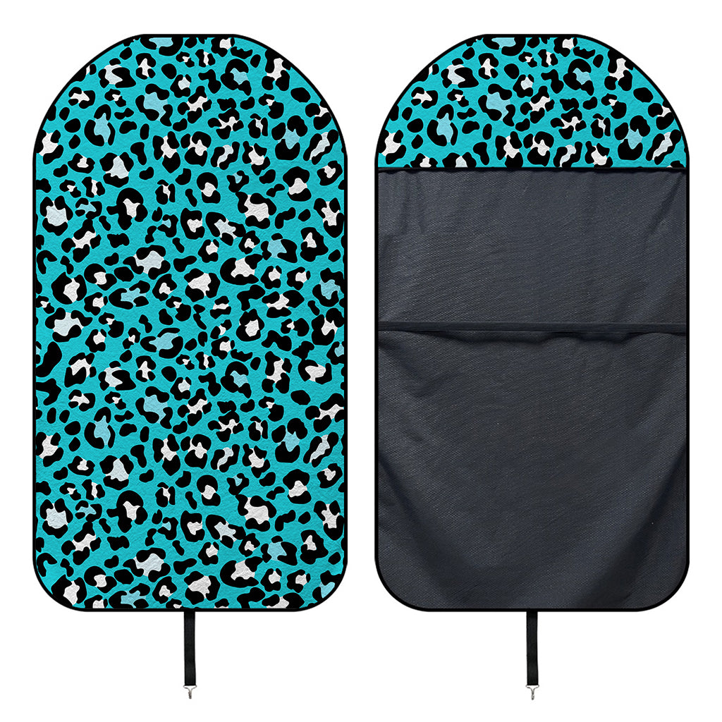 Turquoise Leopard Print Waterproof Car Seat Cover