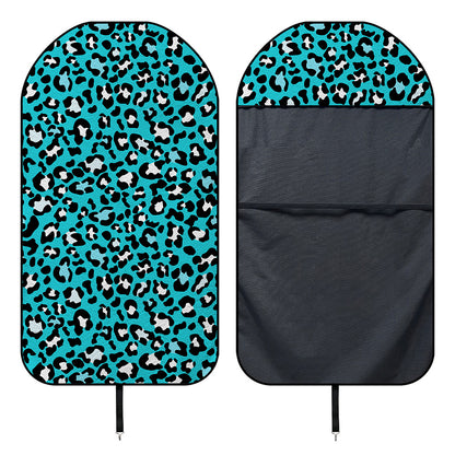 Turquoise Leopard Print Waterproof Car Seat Cover