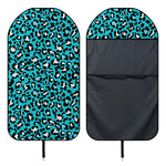 Turquoise Leopard Print Waterproof Car Seat Cover