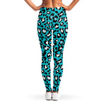 Turquoise Leopard Print Women's Leggings