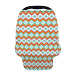 Turquoise Native American Pattern Print Baby Seat Cover