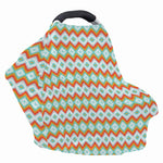 Turquoise Native American Pattern Print Baby Seat Cover