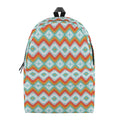 Turquoise Native American Pattern Print School Backpack
