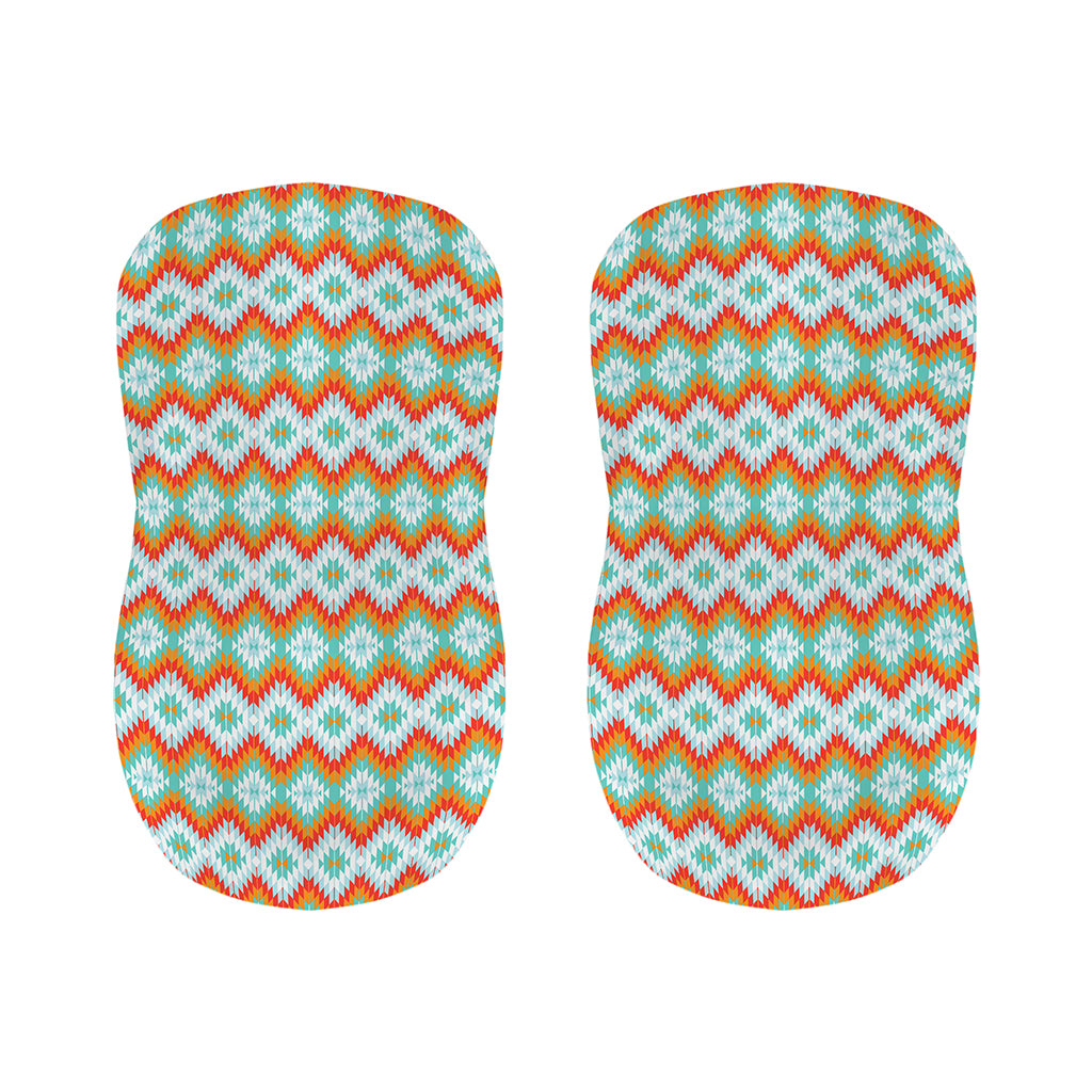 Turquoise Native American Pattern Print Bar Stool Covers