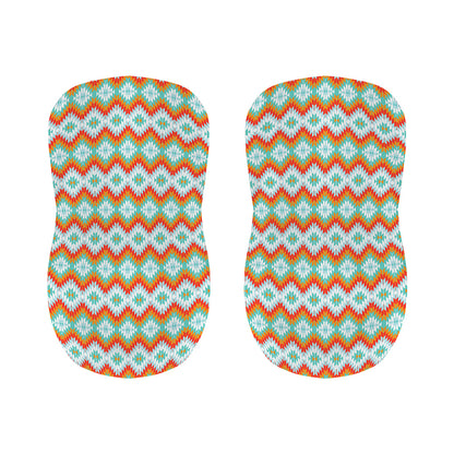 Turquoise Native American Pattern Print Bar Stool Covers