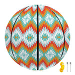 Turquoise Native American Pattern Print Basketball