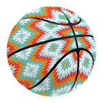 Turquoise Native American Pattern Print Basketball