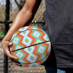 Turquoise Native American Pattern Print Basketball