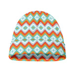 Turquoise Native American Pattern Print Beanie