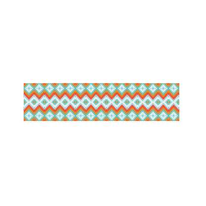 Turquoise Native American Pattern Print Bed Runner