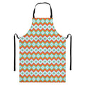 Turquoise Native American Pattern Print Bib Apron With Pocket