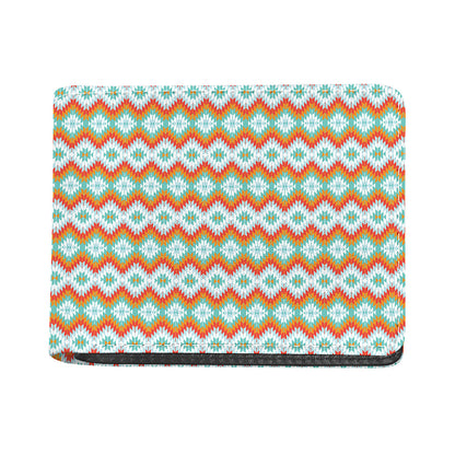 Turquoise Native American Pattern Print Bifold Wallet