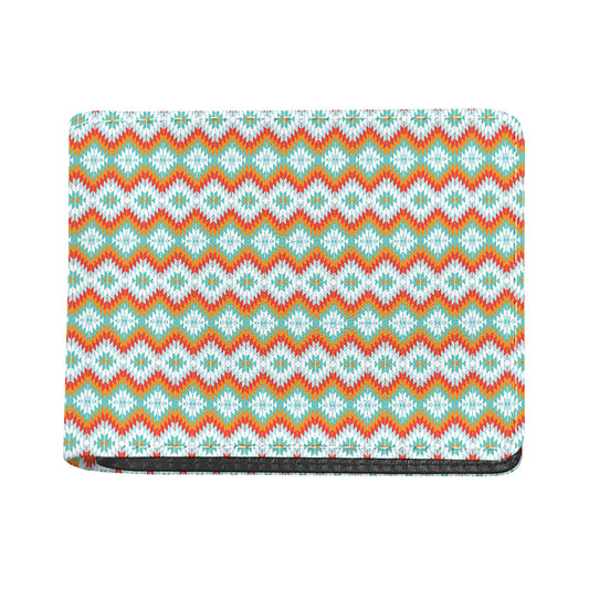 Turquoise Native American Pattern Print Bifold Wallet