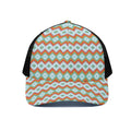 Turquoise Native American Pattern Print Black Mesh Trucker Hat