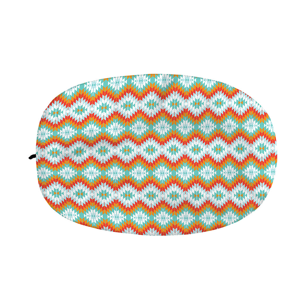 Turquoise Native American Pattern Print Car Side Mirror Covers