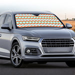 Turquoise Native American Pattern Print Car Windshield Sun Shade