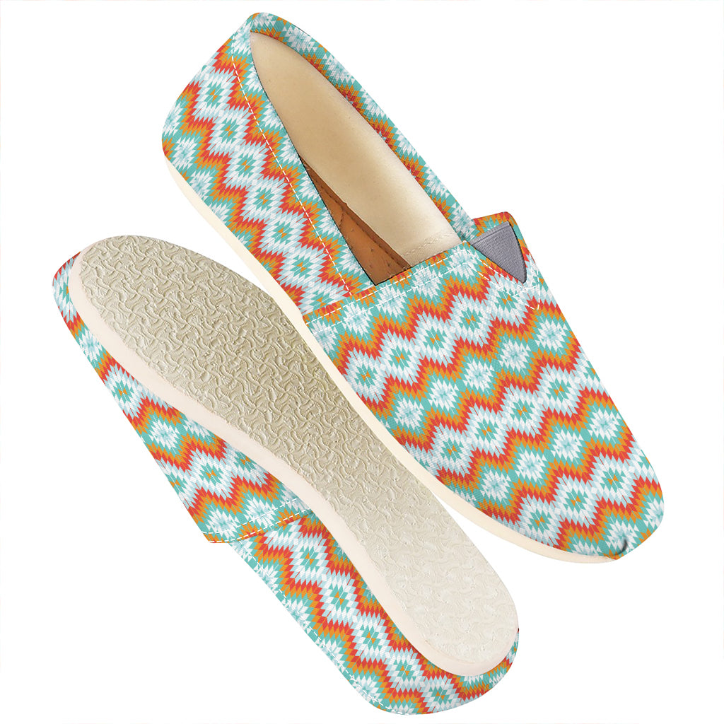 Turquoise Native American Pattern Print Casual Shoes