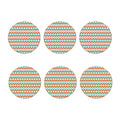 Turquoise Native American Pattern Print Coaster Set