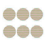 Turquoise Native American Pattern Print Coaster Set