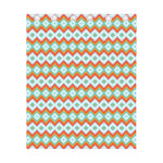 Turquoise Native American Pattern Print Curtain