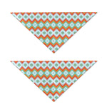Turquoise Native American Pattern Print Dog Bandana